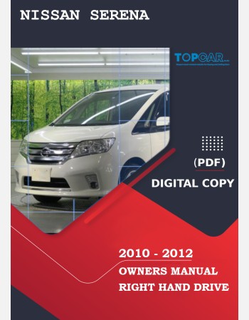 nissan serena 2010 2011& 2012 owners manual in english
